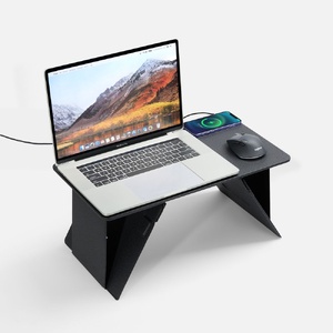 Складной стол для ноутбука с беспроводной зарядкой Kickstand Table, серый G-17486.10 фото 3