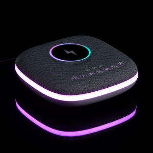 Bluetooth-колонка с беспроводной зарядкой и подсветкой Terrafonic, серая G-17487.10 фото 11