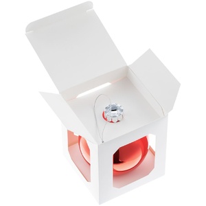 Елочный шар Finery Gloss, 10 см, глянцевый красный G-17664.50 фото 6