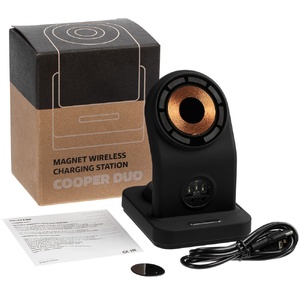 Зарядная станция с подсветкой Cooper Duo, черная G-17714.30 фото 14