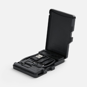 Органайзер для карт памяти и SIM с кардридером Multitask, черный G-18577.30 фото 6
