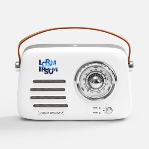 Bluetooth-колонка с радио Retronica, белая G-18751.60 фото 9