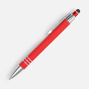 Ручка шариковая Sansen Soft Touch со стилусом, красная G-19661.50 фото 4