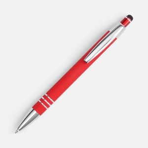 Ручка шариковая Sansen Soft Touch со стилусом, красная G-19661.50 фото 5