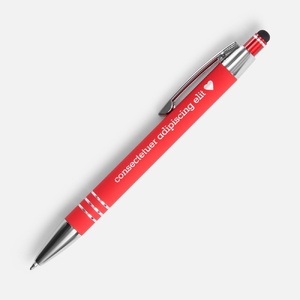 Ручка шариковая Sansen Soft Touch со стилусом, красная G-19661.50 фото 9