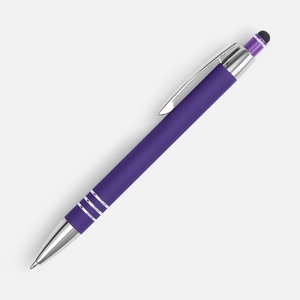 Ручка шариковая Sansen Soft Touch со стилусом, фиолетовая G-19661.70 фото 4
