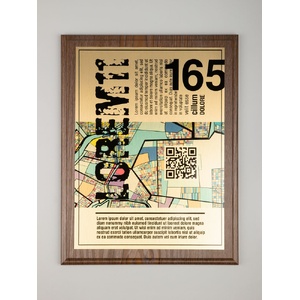 Плакетка Plaque XL, венге с золотистой пластиной G-20456.00 фото 9
