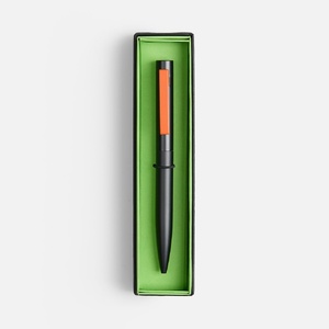 Ручка шариковая Inkolor в футляре, черная с оранжевым G-20509.20 фото 4