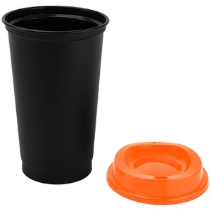 Стакан с крышкой Color Cap Black, черный с оранжевым G-20996.20 фото 4