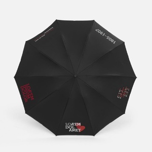 Зонт обратного сложения с ручкой-карабином Foldberry, черный G-22324.30 фото 14