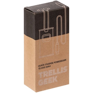 Аккумулятор с быстрой зарядкой Trellis Geek 10000 мАч, темно-серый G-23108.13 фото 15