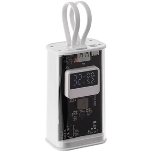 Аккумулятор с быстрой зарядкой Trellis Geek 10000 мАч, белый G-23108.60 фото 3