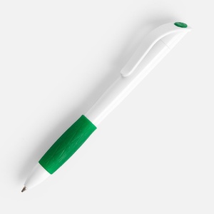 Ручка шариковая Grip, белая с зеленым G-3321.69 фото 3