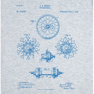 Футболка приталенная Old Patents. Wheel, голубой меланж, размер S G-70755.141 фото 5