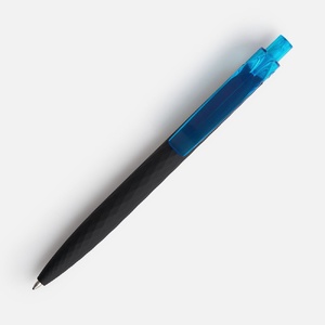 Ручка шариковая Prodir QS01 PRT-T Soft Touch, черная с голубым G-7091.43 фото 5