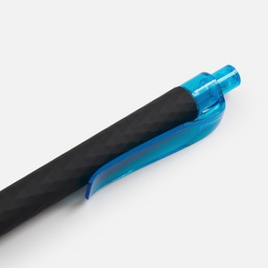 Ручка шариковая Prodir QS01 PRT-T Soft Touch, черная с голубым G-7091.43 фото 7