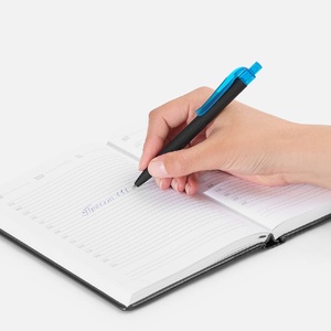 Ручка шариковая Prodir QS01 PRT-T Soft Touch, черная с голубым G-7091.43 фото 8