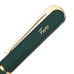 Ручка шариковая FARO, покрытие soft touch темно-зеленый, золотистый HG-11060/17 фото 8