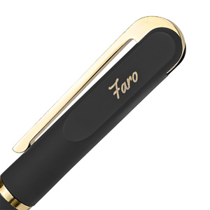 Ручка шариковая FARO, покрытие soft touch черный, золотистый HG-11060/35 фото 8