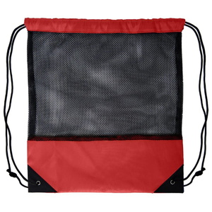 Рюкзак мешок с укреплёнными уголками Mesh, красный, 35*41 см, полиэстер 210D HG-16811/08 фото 3