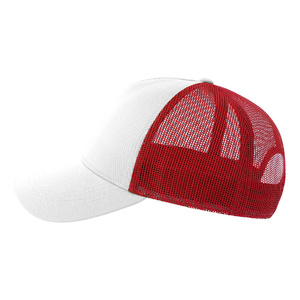 Бейсболка RAPPER COTTON-S, 5 клиньев, пластиковая застёжка белый, красный HG-254179-S.108 фото 5