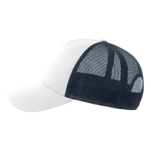 Бейсболка RAPPER COTTON-S, 5 клиньев, пластиковая застёжка белый, темно-синий HG-254179-S.126 фото 5