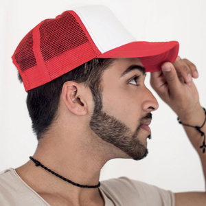 Бейсболка RAPPER, 5 клиньев, пластиковая застежка белый, синий HG-25420.22 фото 3