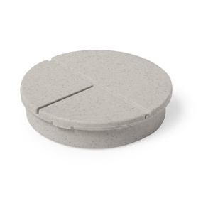 Таблетница BETUR, 3 отсека, h=1,7 cm, d=7,5 см; пластик, бамбуковое волокно бежевый HG-346383 фото 3