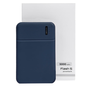Универсальный аккумулятор Flash 5 (5000 мАч) с подсветкой и soft touch, синий, 9,8х6.3х1,3 см HG-37174/25 фото 9