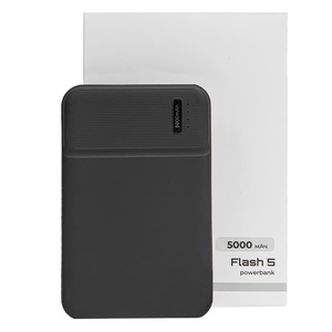 Универсальный аккумулятор Flash 5 (5000 мАч) с подсветкой и soft touch, черный, 9,8х6.3х1,3 см HG-37174/35 фото 9