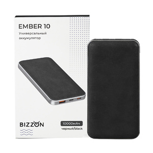 Универсальный аккумулятор EMBER 10 (10000мАч) с быстрой зарядкой, черный HG-37186/35 фото 6