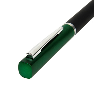 Ручка шариковая M1, пластик, металл, покрытие soft touch зеленый, черный HG-38021/35/15 фото 3