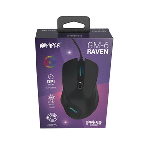Мышь игровая HIPER RAVEN GM-6, черный HG-38102 фото 4