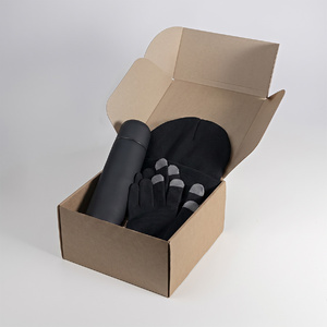 Набор подарочный GET WARM: перчатки, шапка, термос черный HG-39531/35 фото 3