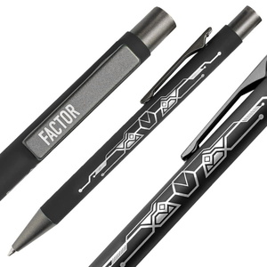 Ручка шариковая FACTOR черный, серый HG-40392/35/30 фото 3
