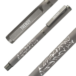 Ручка шариковая TRENDY серый, темно-серый HG-40397/29/30 фото 3