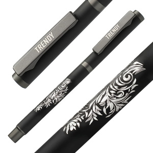 Ручка шариковая TRENDY черный, серый HG-40397/35/30 фото 3