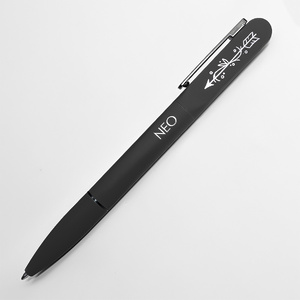 Ручка шариковая NEO с подсветкой после гравировки, soft touch черный, серебристый HG-40403/35/30 фото 5