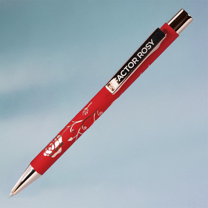 Ручка шариковая FACTOR ROSY красный, розовое золото HG-40407/08 фото 3