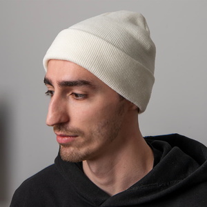 Шапка вязаная двойная ESSENTIAL кремово-белый HG-51100/104 фото 5