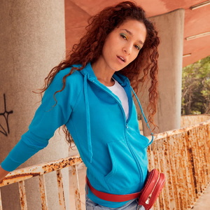 Толстовка женская без начеса LADIES LIGHTWEIGHT HOODED SWEAT 240 черный HG-621500.36/L фото 4
