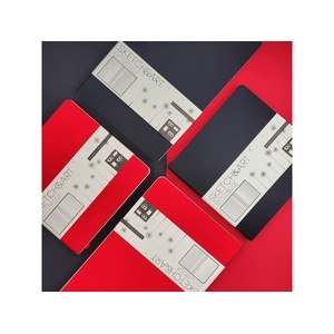 Скетчбук "Sketch & Art" в мягком переплете 140х210 мм, 100 л. бежевой бумаги 100 гр., красный OA-1-500.02 фото 8