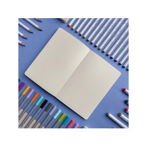 Скетчбук "Sketch & Art" в мягком переплете 140х210 мм, 100 л. бежевой бумаги 100 гр., голубой OA-1-500.05 фото 6