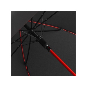 Зонт-трость 1084 Colorline с цветными спицами и куполом из переработанного пластика, черный/красный OA-100002 фото 3