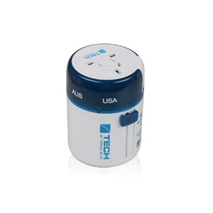 Адаптер с 2-умя USB-портами для зарядки Travel Blue Twist & Slide Adaptor голубой/белый OA-10010018 фото 3