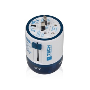 Адаптер с 2-умя USB-портами для зарядки Travel Blue Twist & Slide Adaptor голубой/белый OA-10010018 фото 5