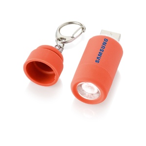 Мини-фонарь "Avior" с зарядкой от USB, красный красный/серебристый OA-10413804 фото 3
