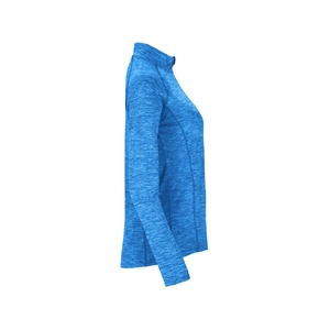 Толстовка с воротом на молнии женская "Melbourne", меланжевый королевский синий OA-1114CA248L фото 5