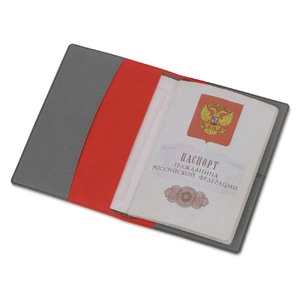Обложка для паспорта с RFID защитой отделений для пластиковых карт "Favor", красная/серая красный/серый OA-113401 фото 3