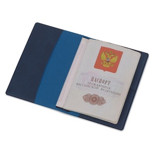 Обложка для паспорта с RFID защитой отделений для пластиковых карт "Favor", синяя OA-113402 фото 3